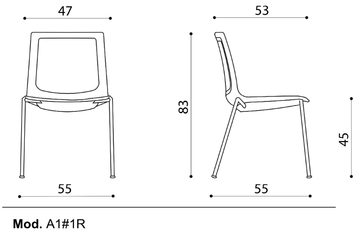 AIRA - Upholstered stackable chair by Ares Line - view 3